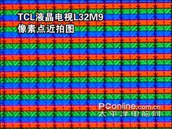 TCL液晶电视L32M9像素点近拍