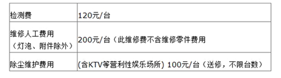 奥图码激光投影机维修说明书及收费标准